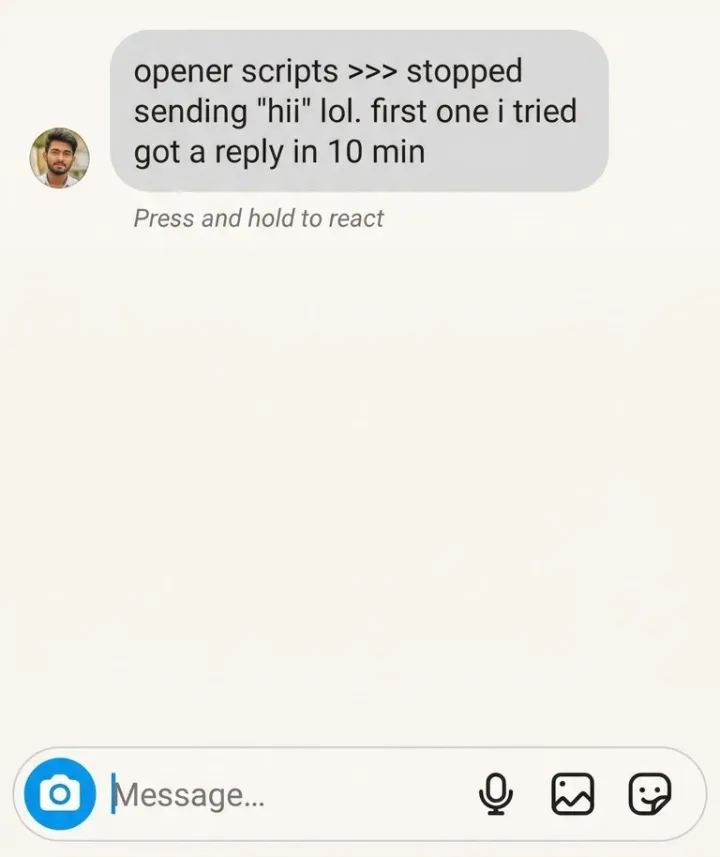 Message: opener scripts got a reply in 10 minutes